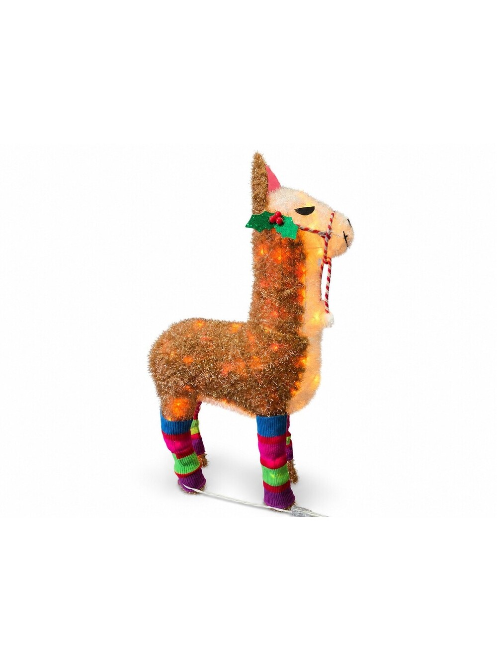 Wondershop Target Lit Tinsel Llama Christmas Yard Decor 32" 70 lights